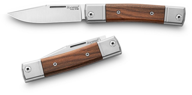 Lion Steel BM1 ST BestMAN Slipjoint Single Clip Folding Knife, M390, Santos Wood, BM1 ST